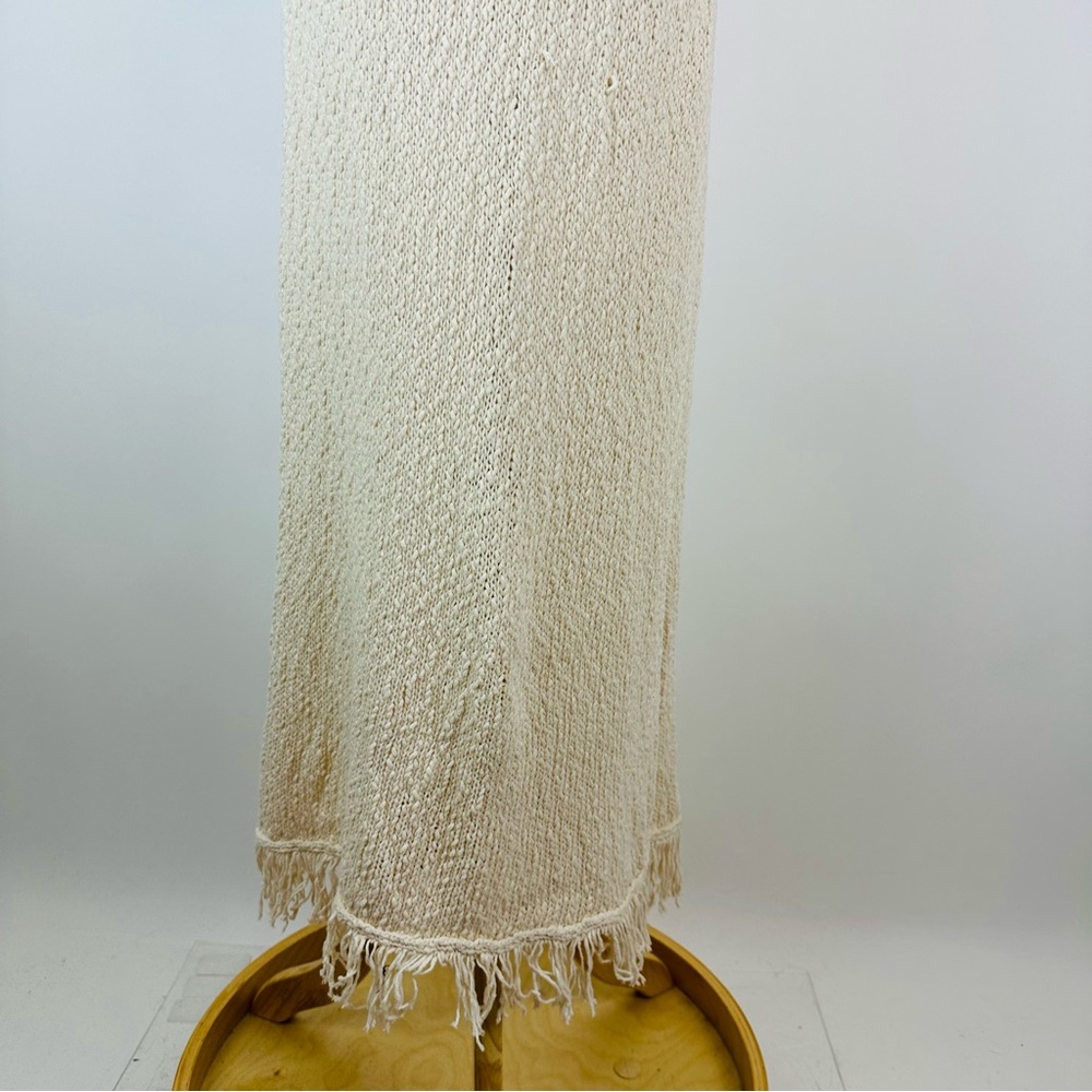 Anthropologie Callahan Isla Knit Midi Dress Fringe Bottom Size Large - Picture 10 of 11